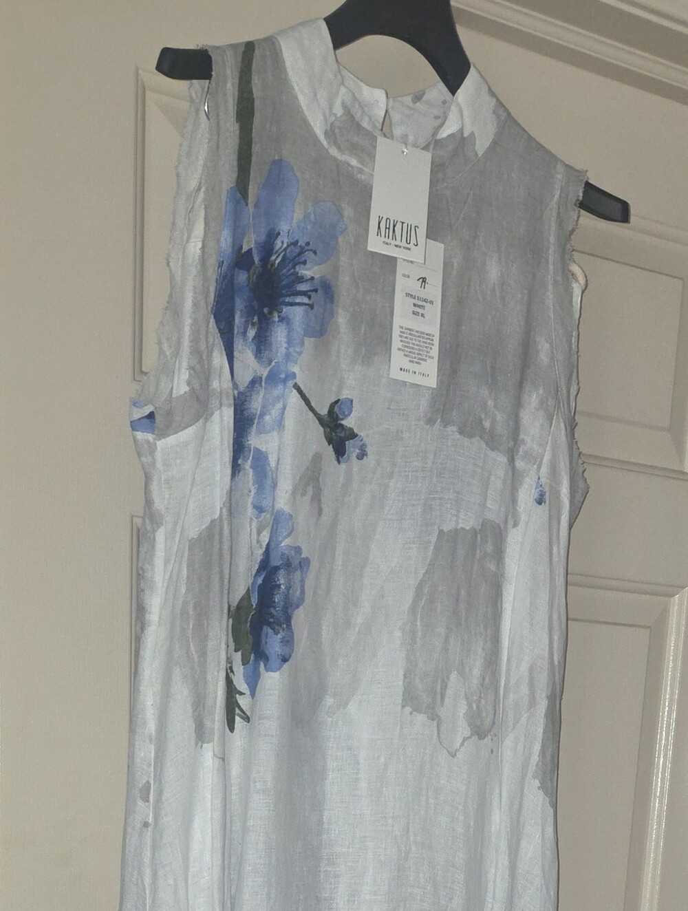 Labor Day Sale 2 Pc White Linen Dress/Pants Set